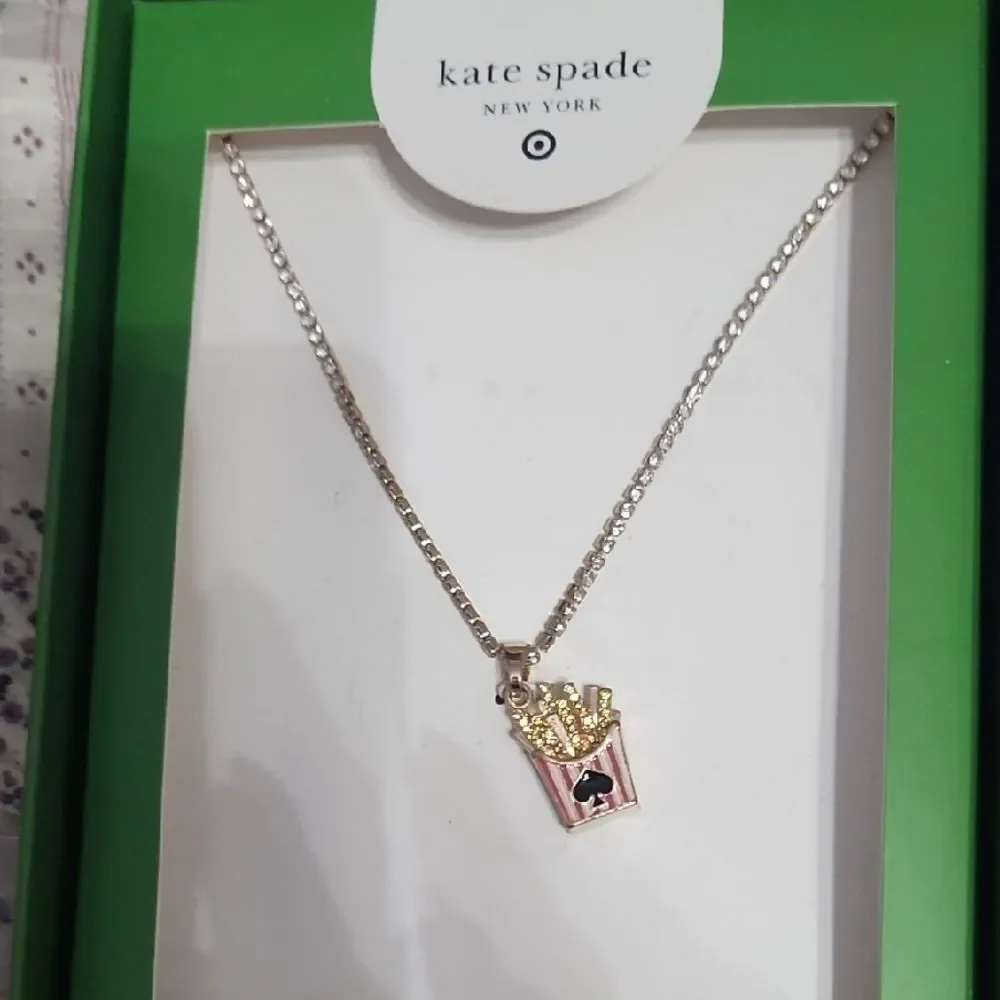 kate spade Target Colab Red & Gold French Fries Charm Necklace